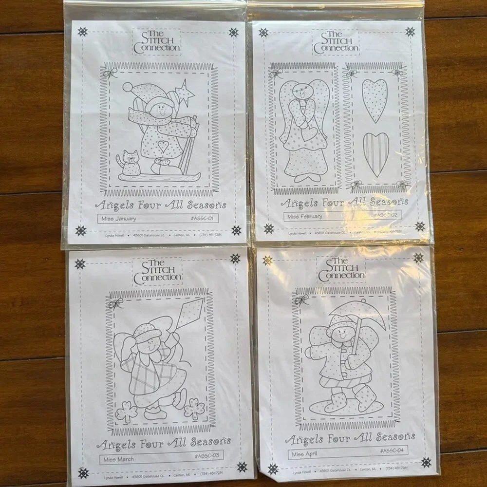 The Stitch Connection Angels Four All Seasons 12 Month Quilt Block Patterns Only